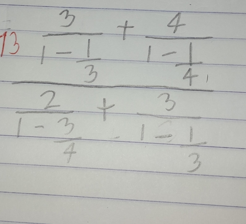 frac afrac 31- 1/3 +frac 11- 1/2 frac 1+ 4/12 