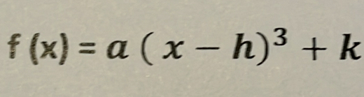 f(x)=a(x-h)^3+k