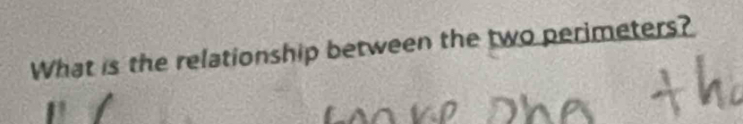 What is the relationship between the two perimeters?