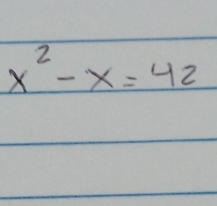 x^2-x=42