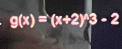 g(x)=(x+2)^wedge 3-2