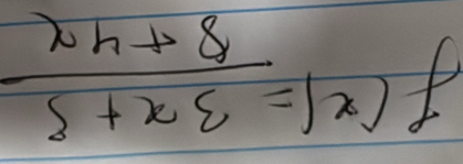 f(x)= (3x+5)/8+4x 