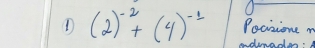 Pecisione m 
D (2)^-2+(4)^-1 andimad.