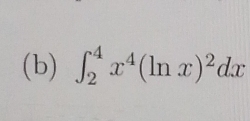 ∈t _2^(4x^4)(ln x)^2dx