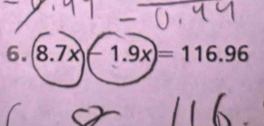 8.7x-1.9x)=116.96