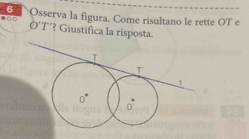 Osserva la figura. Come risultano le rette OT e
O'’T’? Giustifica la risposta.