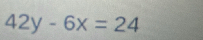 42y-6x=24