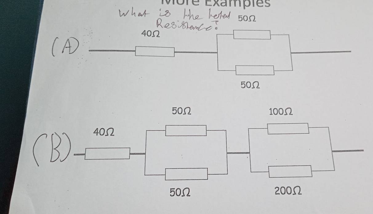 pore Exampies
50Ω
40Ω
50Ω