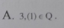 3,(1)∈ Q.