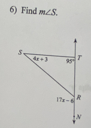 Find m∠ S.