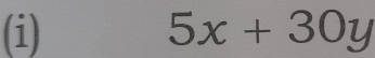 5x+30y