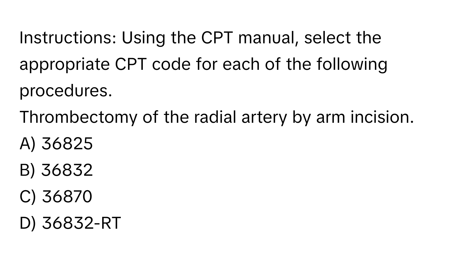 Solved: Instructions: Using the CPT manual, select the appropriate CPT ...