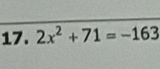 2x^2+71=-163