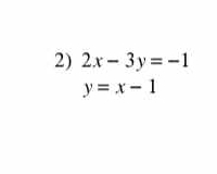 2x-3y=-1
y=x-1