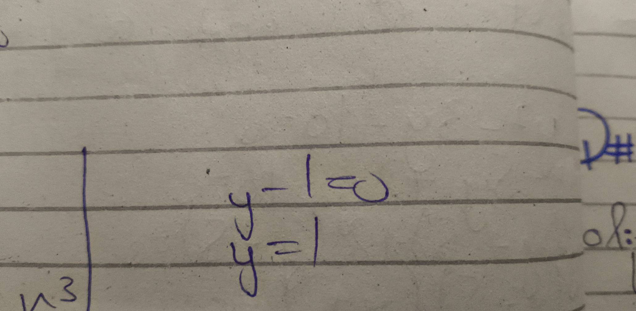 y-1=0
x^3
y=1