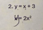 y=x+3
=2x^2