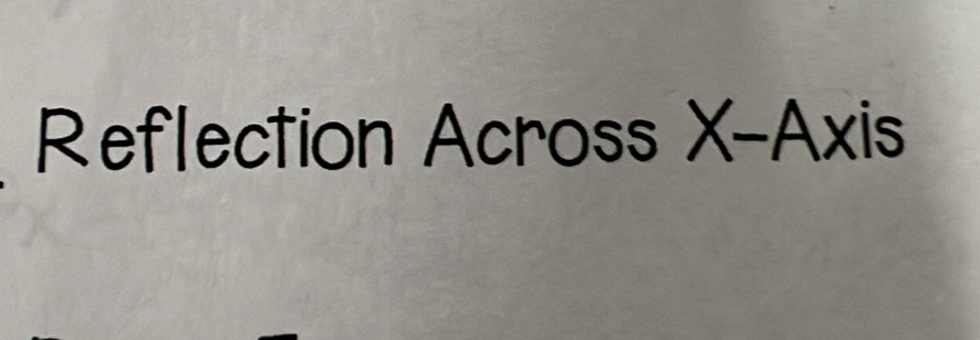 Reflection Across X-Axi S