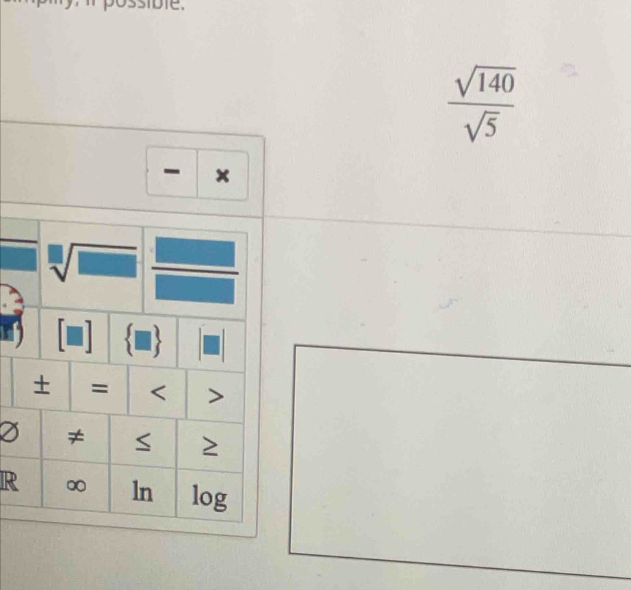  sqrt(140)/sqrt(5) 
-
R