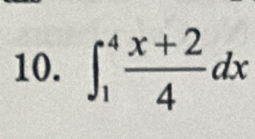 ∈t _1^(4frac x+2)4dx