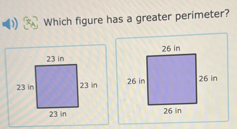 Which figure has a greater perimeter?