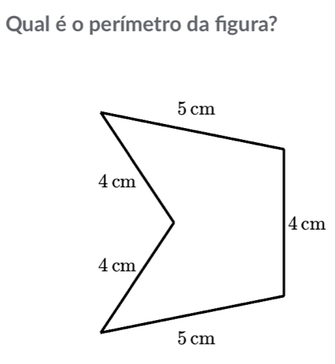 Qual é o perímetro da figura?