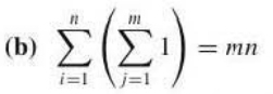 sumlimits _(i=1)^n(sumlimits _(j=1)^m1)=mn