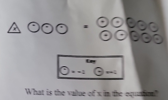 x-3
What is the value of x in the equaton?