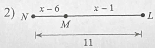 x-6
x-1
2) 3 V L
M
11