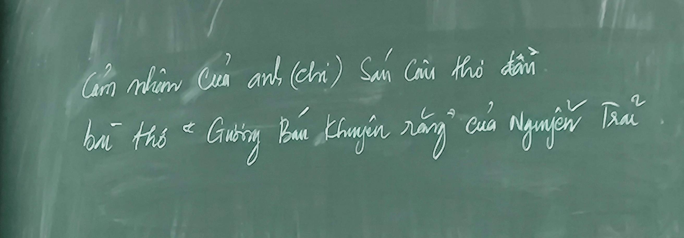 Cam mim (un and (chi) Sun Cau Zhò dàn 
bu the a Guring Ba Khngion náng cauo nigrgew
sqrt(2)u^2