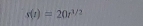 s(t)=20r^(3/2)