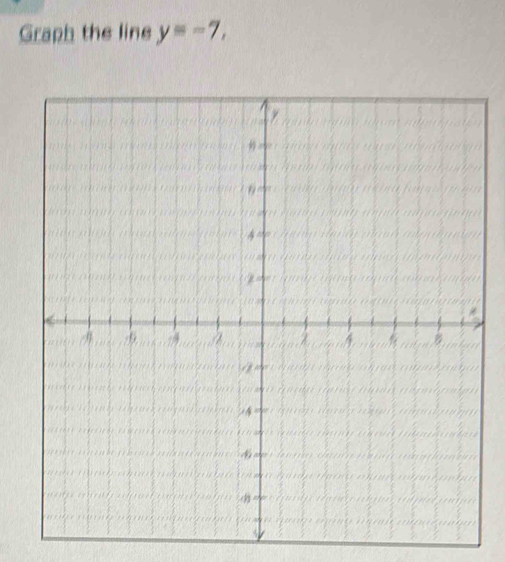 Graph the line y=-7,