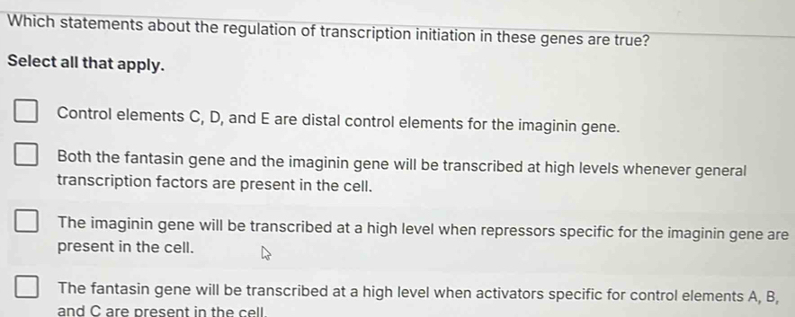 Solved: Which statements about the regulation of transcription ...