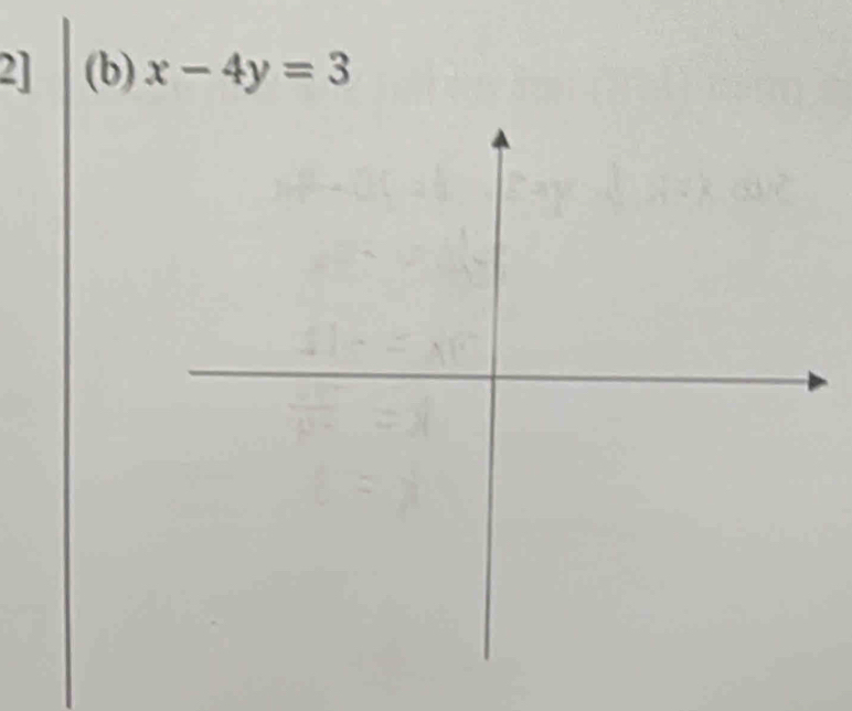 2] (b) x-4y=3