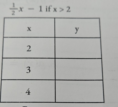  1/2 x-1 if x>2