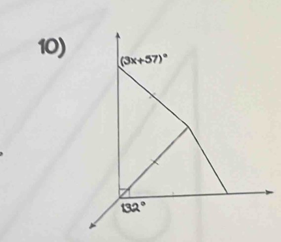 (3x+57)^circ 
132°