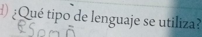 )¿Qué tipo de lenguaje se utiliza?