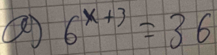 6^(x+3)=36