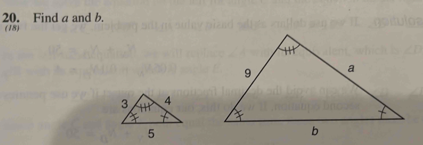 Find a and b. 
(18)