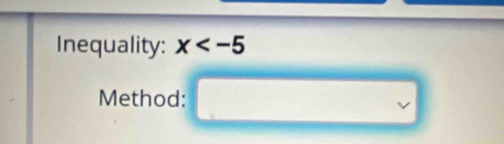 Inequality: x
Method: ^circ  
□