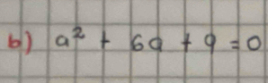 a^2+6a+9=0