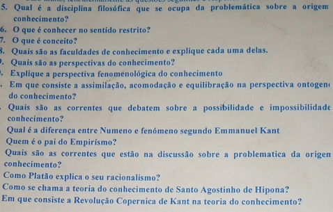 Solved: Qual é a disciplina filosófica que se ocupa da problemática ...