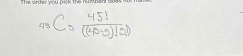 45C_ 45!/(4-5)!5! 