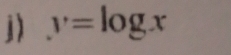 y=log x