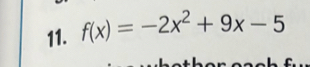 f(x)=-2x^2+9x-5