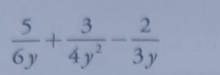  5/6y + 3/4y^2 - 2/3y 