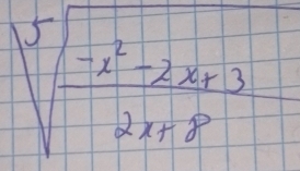 sqrt[5](frac -x^2-2x+3)2x+8