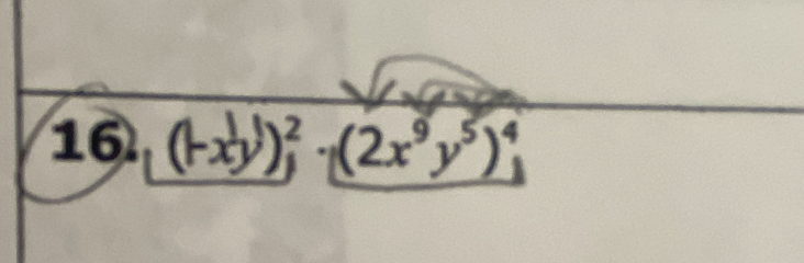 16 (1-xy)^2^(2· (2x^9)y^5)_1^4