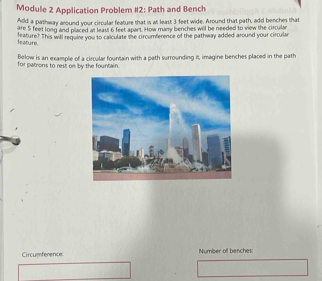 Solved: Module 2 Application Problem #2: Path and Bench Add a pathway ...