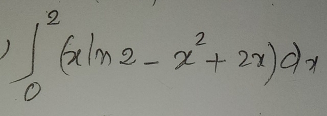 ∈t _0^(2(xln 2-x^2)+2x)dx