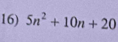 5n^2+10n+20